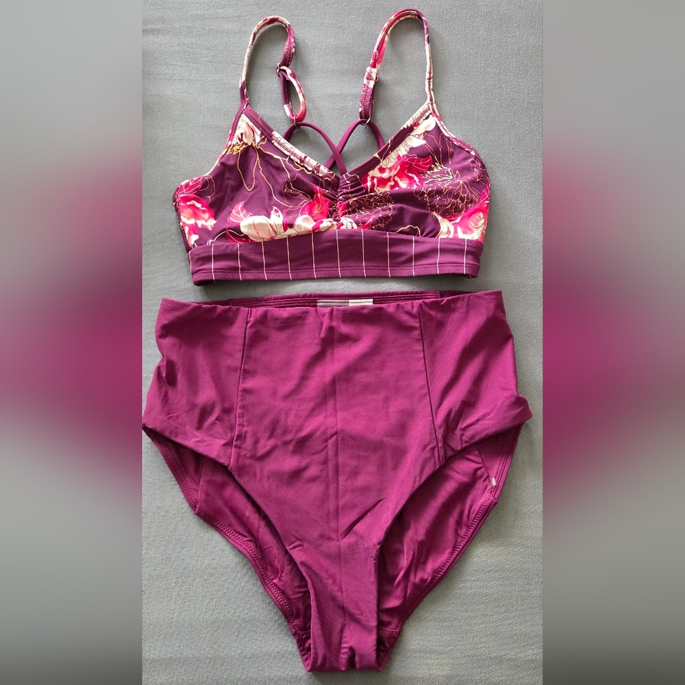 CALIA by Carrie Underwood Bathing Suit! High Waisted, 2-piece!